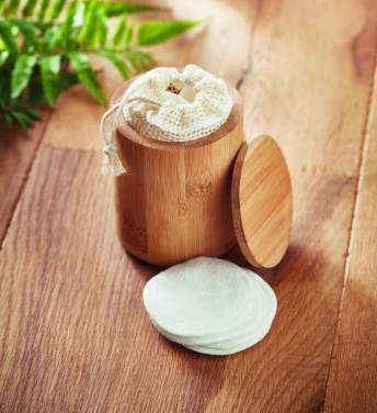 Logo trade promotional giveaways picture of: Bamboo fibre cleansing pad set